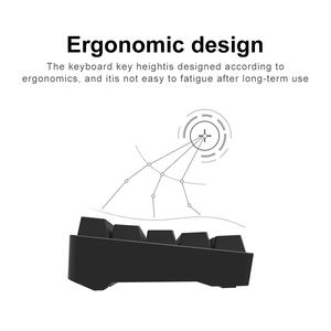 Prix le moins cher 61 pour cent <span class=keywords><strong>clavier</strong></span> mécanique jeu joueurs professionnels noir <span class=keywords><strong>silencieux</strong></span> clics <span class=keywords><strong>clavier</strong></span> <span class=keywords><strong>gamer</strong></span> mécanique - Product Image 4