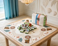 160 pièces de tuiles de mahjong en acrylique à 4 couches, haute transparence, résistantes aux rayures, pour les soirées de jeu en famille