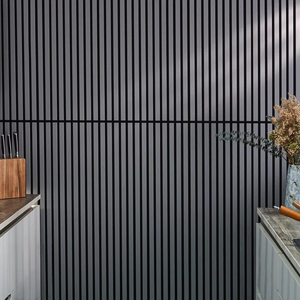 Pannelli Acustici Moderni in <span class=keywords><strong>Legno</strong></span>, Insonorizzanti ed Ecologici, NRC 80%, 60x60cm, <span class=keywords><strong>Spessore</strong></span> 21mm, Pannelli Decorativi da Parete per Casa e Ufficio - Product Image 3