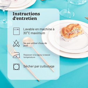 Nappe carrée moderne en PEVA, couleur unie, imperméable, faite à la main, tendance Y-1213-22, pour fêtes à domicile, pique-niques, mariages - Product Image 3