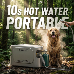 Calentador de Agua Portátil de Propano para Exteriores, Ducha sin Tanque de 10kW de Alta Eficiencia, Agua Caliente Instantánea para Camping, RV, <span class=keywords><strong>Caravana</strong></span>, Van Life - Product Image 1