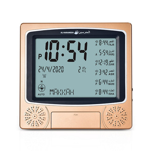 Horloge numérique de prière islamique HA-4010, heure Saso passée 1650, Code de ville, Usb <span class=keywords><strong>Al</strong></span> Fajr, Table musulmane automatique, horloge Azan, 101 - Product Image 1