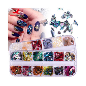 Mezcla de Conchas de Abulón Irregulares de 12 Compartimentos, Precio Bajo, Copos de Concha Natural con Brillo, Fragmentos de Concha Marina para Decoración de Uñas - Product Image 2