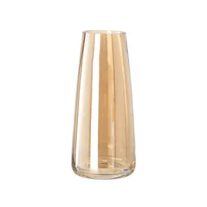 सरल इलेक्ट्रोप्लेटिंग रंग nordic शैली क्रिस्टल ग्लास vase 3 रंग 22 सेमी लंबा