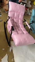 Brun en bois Offre Spéciale/chaise berçante moderne tissu de dossier gris pour le salon