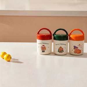 Christmas Bear Portable Insulated Cup Stainless Steel With Lid Party Use 300Ml Screw Cap - Product Image 2