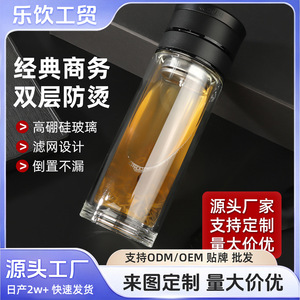 High Borosilicate Glass Cup With Filter Large Capacity Travel Tea Water Separator Car Office Use - Product Image 4