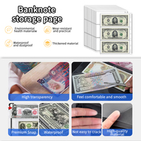 Sac de collection personnalisé de style Kpop en PP avec 11 trous, reliure et fermeture DIY à haute transparence pour billets de banque