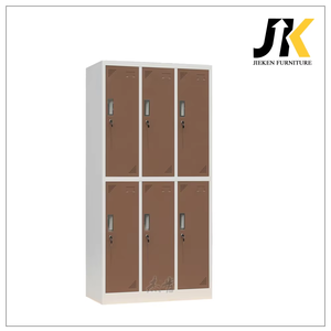 Casillero de acero con cerradura de leva de 6 puertas, puertas de colores, casillero de almacenamiento de acero de 2 niveles para vestuarios, gimnasios y escuelas - Product Image 6