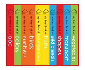 Kustom profesional sampul keras anak-anak set buku kardus bayi papan cetak buku