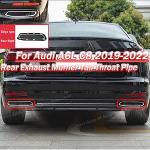 ฝาครอบปลายท่อไอเสียรถยนต์ สำหรับ A6L C8 ปี 2019-2022 อุปกรณ์ตกแต่งภายนอกสำหรับเปลี่ยนหรือดัดแปลง - Product Image 1