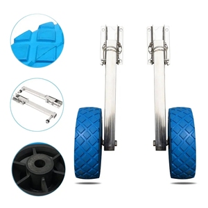 Inflatable tấn công thuyền tung ra bánh xe thép không gỉ Trailer Dolly kéo giỏ hàng cho Inflatable tấn công <span class=keywords><strong>Kayak</strong></span> Chèo xuồng xuồng - Product Image 3