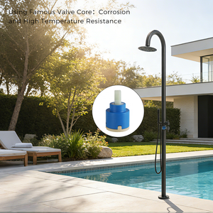 Ensemble de <span class=keywords><strong>douche</strong></span> extérieure autoportante eau froide et chaude avec robinets de <span class=keywords><strong>douche</strong></span> pluie pour <span class=keywords><strong>piscine</strong></span> et bord de mer - Product Image 4