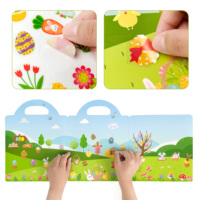 Livres d'autocollants en gros personnalisés en usine pour les tout-petits jouets éducatifs Montessori pour enfants livre d'autocollants de gelée réutilisables
