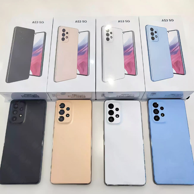 Wholesale Original EU UK Version A53 5G Used Hand Phone 128GB 2SIM Android Mobile Phone Unlocked Cellphone A54 A55