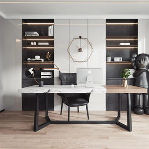 Panel de madera maciza blanco moderno, estantería duradera, muebles clásicos para el hogar, diseño para el hogar, oficina, sala de estar o pared del apartamento - Product Image 1