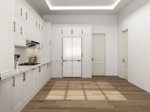 Cbmmart Tùy chỉnh cao cấp đơn giản Thiết kế hiện đại tủ bếp kim loại rắn ván ép thiết lập với chìm đảo phụ kiện - Product Image 3