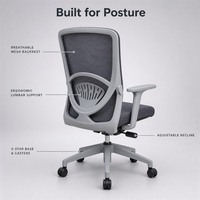 Chaise de bureau ergonomique en maille moderne, robuste et durable, best-seller, avec dossier, pour la maison et l'école