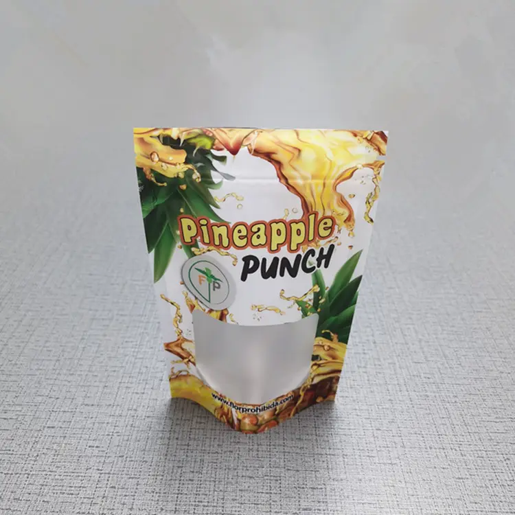 New Products Custom Print Smell Proof Small Mini Zip lock Stand Up Pouch Packet Sachet Packaging Mylar Bags with window