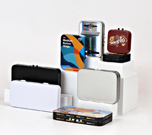 Caja de lata de cigarrillos larga personalizada hecha en China, caja de hierbas, caja de lata con bisagras de Metal resistente a niños para paquete de 5, embalaje preenrollado de 109mM y 98mm - Product Image 6