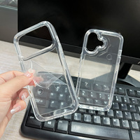 Coque transparente personnalisée en TPU et acrylique pour iPhone 17, 16, 15 Pro Max – Étui de protection transparent pour téléphone portable