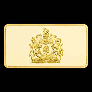 Lingotto d'Oro Souvenir di Alta Qualità della Regina Elisabetta Ispirato alla Corona Reale Britannica con Diamanti, Oggetto d'Arte da Collezione - Product Image 6