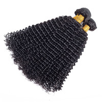 Paquets de cheveux humains Remy crépus bouclés trame vierge Afro Curly Weave Bundle avec fermeture