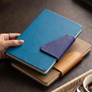 Libreta de cuero PU con logotipo personalizado, tamaño A5, con tapa magnética, páginas rayadas, para uso en oficina, escuela, diario, agenda, ideal para regalo. - Product Image 6