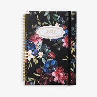 Agenda quotidien A5 2027 à spirale avec gestion du temps, carnet à spirale pour cadeaux d'affaires, logo personnalisé