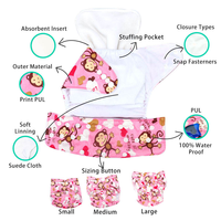 Couches-culottes d'apprentissage pour bébé de 1 à 3 ans, réutilisables, à double rangée de boutons-pression, avec doublure en tissu suédé, ajustables