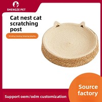 Lit pour chat en corde tressée et sisal, résistant à l'usure, non-déchirable, grand nid rond pour animaux de compagnie, personnalisable, utilisable toute l'année