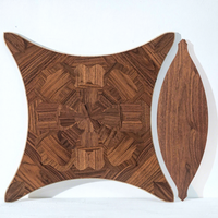 Parquet en bois d'ingénierie, revêtement de sol en bois luxueux avec surface à motif de lotus multicolore, design d'intérieur élégant