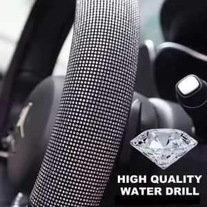Decoración Interior <span class=keywords><strong>de</strong></span> coche <span class=keywords><strong>para</strong></span> <span class=keywords><strong>mujer</strong></span>, cubierta <span class=keywords><strong>de</strong></span> volante <span class=keywords><strong>de</strong></span> diamante a la moda, diamantes <span class=keywords><strong>de</strong></span> imitación ostentosos <span class=keywords><strong>de</strong></span> fibra - Product Image 4