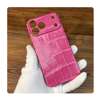 Nouvelle coque en cuir de crocodile véritable brillant, entièrement enveloppante et faite à la main, pour iPhone 18 17 Pro 18 17 Pro Max avec aimant