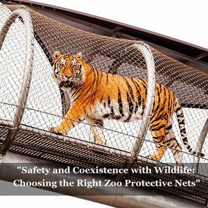 Malla de cuerda de acero inoxidable a precio de fábrica con diámetro de alambre de 2mm y apertura de malla de 50mm para barrera de zoológico - Product Image 4