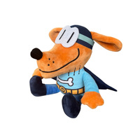 Vente en gros de jouets en peluche personnalisés chien homme aboyeur chevalier animal en peluche mignon chien détective conception chiot jouet animal en peluche