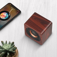 Personnalisé de haute qualité portable rétro mini sans fil haut-parleur d'ordinateur de bureau caisson de basses en bois haut-parleur BT en bois