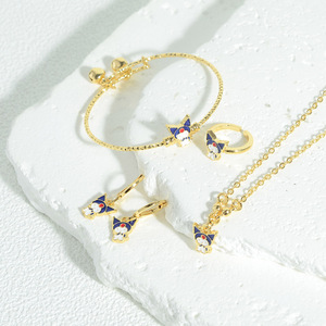 Juego De Joyas 4 Piezas Kuromi <strong>Hello</strong> <strong>Kitty</strong> Ninas 4Pcs Girls Jewelry <strong>Set</strong> Gold Plated Copper Regalo Cumpleanos - Product Image 3
