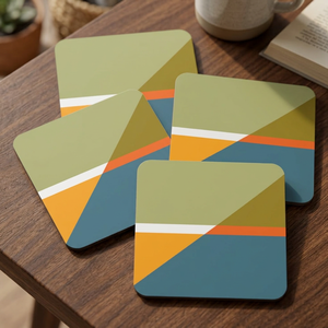 Posavasos de Resina y MDF de Lujo al por Mayor, Cuadrados y Redondos, Diseño Único Hecho a Mano, Decoración de Mesa para Hoteles y Resorts, Arte Lunar de la India - Product Image 3