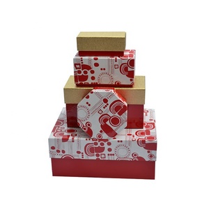 Wholesale Cardboard Boxes with Lids Colorful Printed Rigid Paper Nested Decorative Gift Boxes