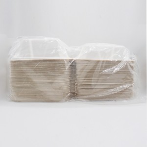 PFAS 프리 6x6 버거 박스 바가스 OK 퇴비화 가능 흰색 천연 전자레인지 사용 가능 냉온 식품 보관 가능 딥 벤토 테이크 아웃 용기 - Product Image 5