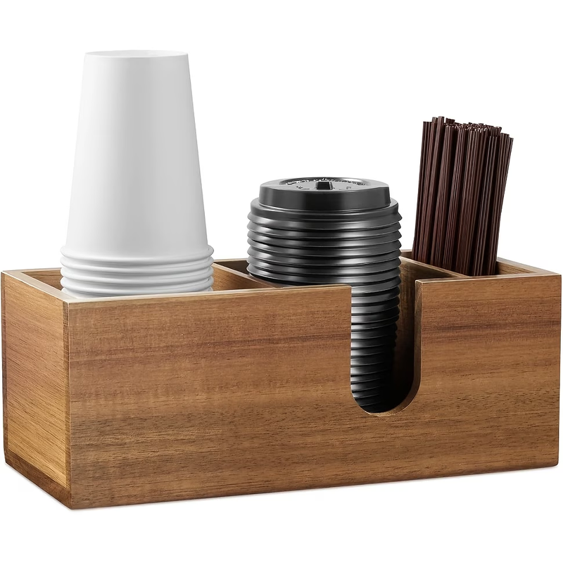 Wood Coffee Organizer Creative Coffee Bar