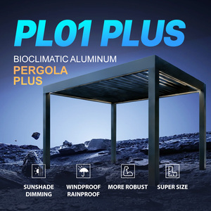 Kit de Pérgola de Aleación de <span class=keywords><strong>Aluminio</strong></span> con Techo Retráctil Eléctrico, Resistente al Viento, a la Lluvia y a la Nieve, para Patio o Pabellón - Product Image 2