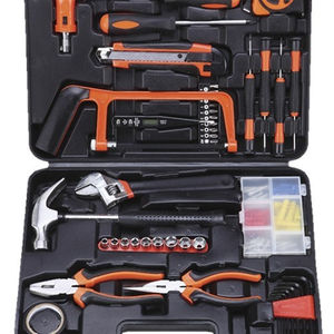Set alat perangkat keras rumah tangga fungsional, kombinasi peralatan elektrik dan pertukangan, kotak alat portabel perawatan - Product Image 4
