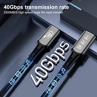 Cable de Datos USB Tipo-C de Función Completa con Chip E-marker, Conector Chapado en Oro, Carga Rápida USB4 de 240W 5A y 40Gbps para Computadora