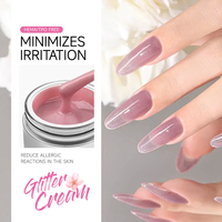Fournisseur OEM de produits pour les ongles, gel UV de construction sans HEMA ni TPO, 10 couleurs, 50g, extension d'ongles, auto-nivelant, gel dur pour salon de manucure