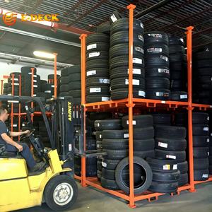 מדף אחסון פופולרי למחסן, ניתן לפירוק, מצופה אבקה, לאחסון צמיגים עם מלגזה - Product Image 1