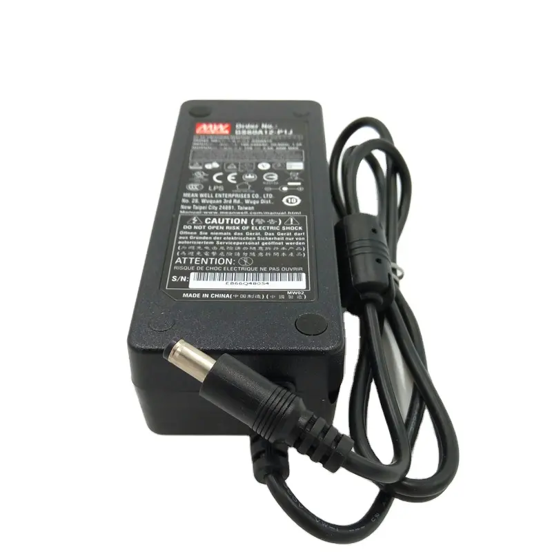 Adaptor Desktop Universal Meanwell, GST60A12-P1J AC DC 12V 5A Perangkat Elektronik Konsumen Adaptor Daya