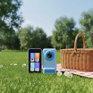 Cámara IA Popular para Niños y Niñas con Sincronización WIFI en Línea, IA para Preguntas y Respuestas sobre Objetos, Filtro de Belleza, Cambio de Fondo, Juguete Educativo Portátil - Product Image 1