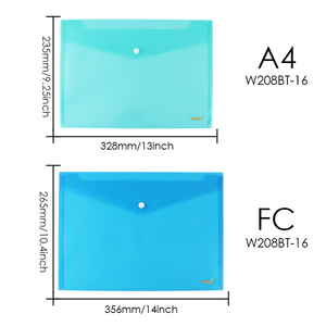 Foska A4 Kích thước PP nhựa giữ tài liệu bàn tập tin lưu trữ túi màu sắc rõ ràng tập tin tổ chức điền foldert cho các trường học và văn phòng - Product Image 3